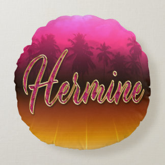 Hermine First Name Name golden pink Pillow