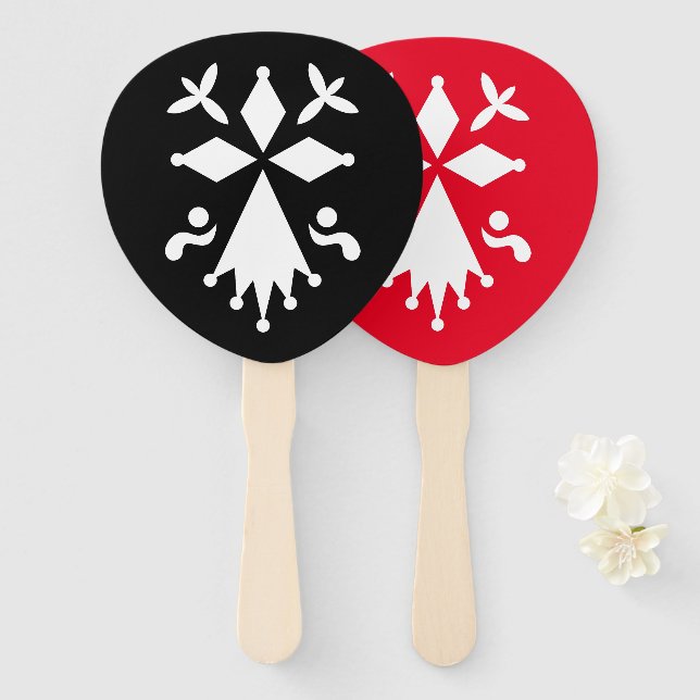 Hermine of Brittany Hand Fan (Front and Back)
