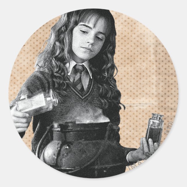 Hermione 7 classic round sticker (Front)