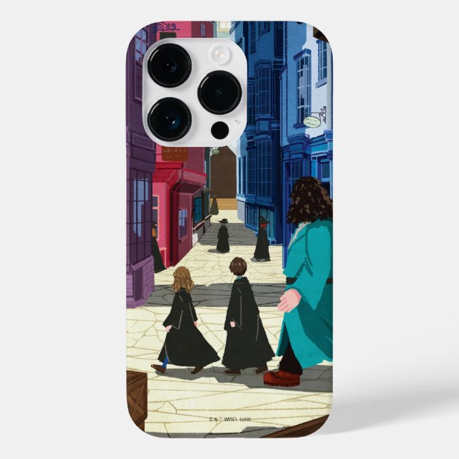 Hermione, HARRY POTTER™, & Hagrid in Diagon Alley Case-Mate iPhone Case (Back)