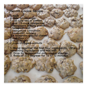 Hermit Cookie Recipe Poster