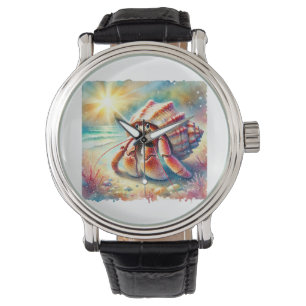 Hermit Crab 100724AREF103 - Watercolor Watch