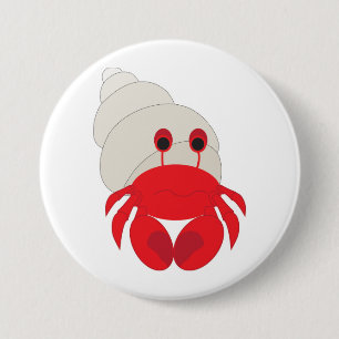 Hermit Crab 3 Inch Round Button