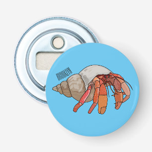 Hermit crab cartoon illustration bottle opener