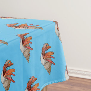 Hermit crab cartoon illustration tablecloth
