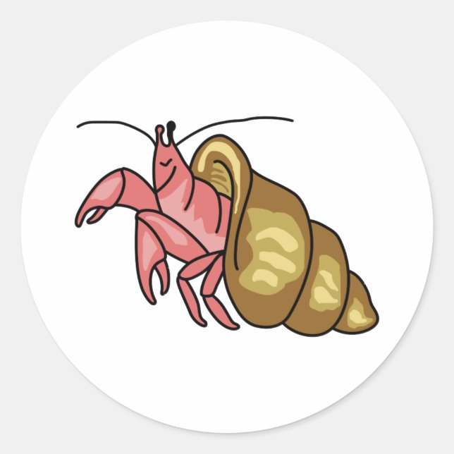 HERMIT CRAB CLASSIC ROUND STICKER (Front)