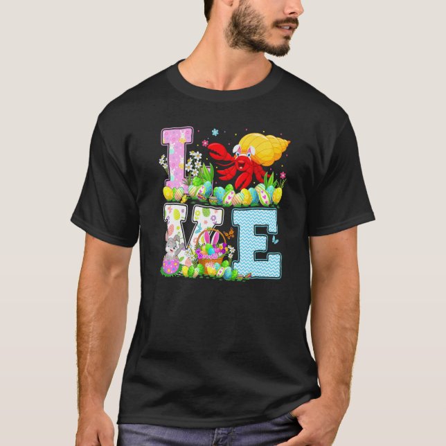 Hermit Crab Easter Egg Hunt Funny Love Hermit Crab T-Shirt (Front)