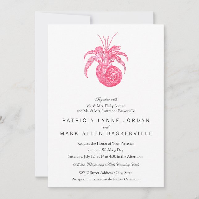 Hermit Crab Invitation (Front)