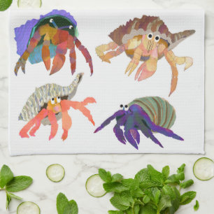 Hermit Crab Kitchen Towel