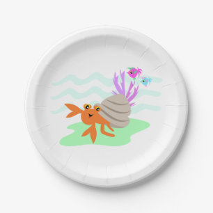 Hermit Crab Paper Plate