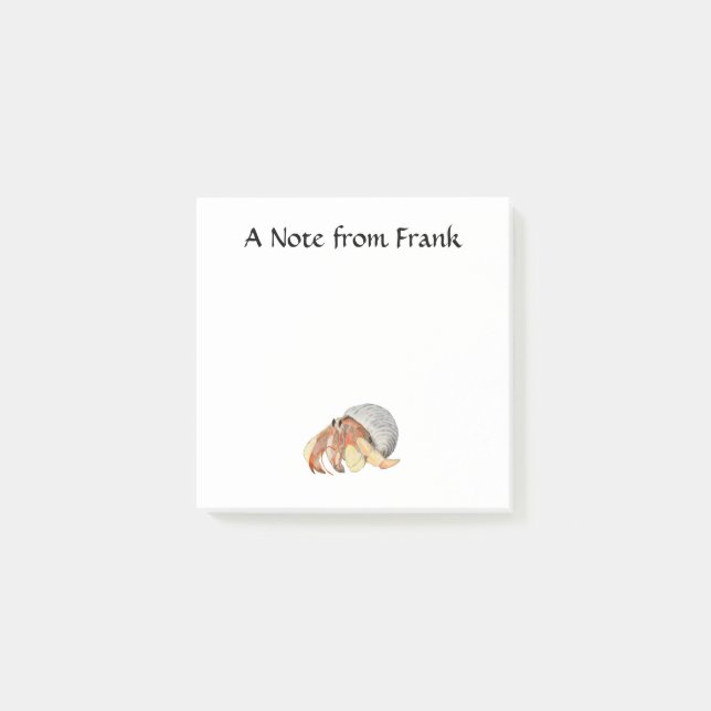 Hermit Crab Post-it Notes (Front)