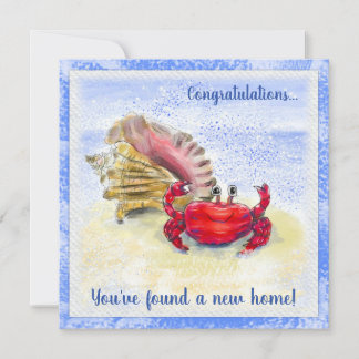 Hermit Crab & Shell New Home Card