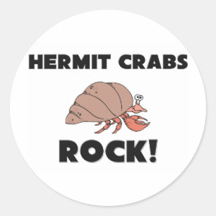 Hermit Crabs Rock Classic Round Sticker