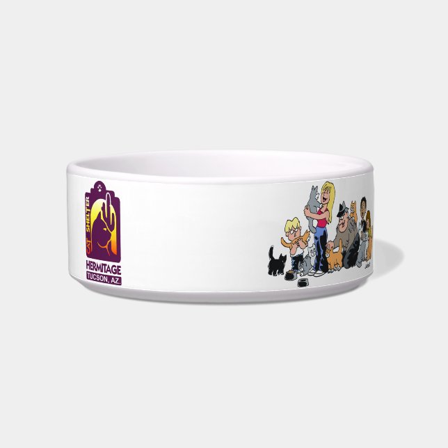 Hermitage-Crazy for Cats- Cat bowl (Right)