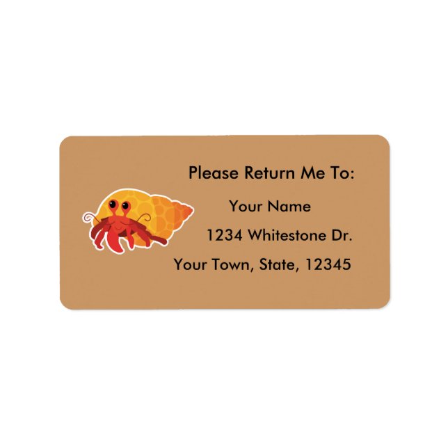 Hermite Crabe Lecture Plaques Sticker Cadeau (Devant)