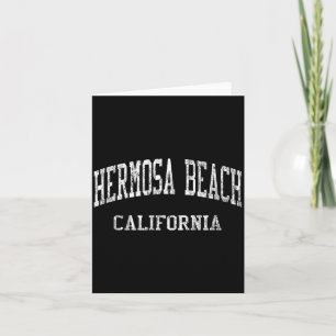 Hermosa Beach Ca J05 Vintage Athletic Srts Design  Card
