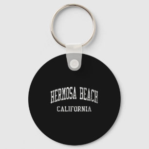 Hermosa Beach Ca J05 Vintage Athletic Srts Design  Keychain