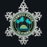 Hermosa Beach California Surfing Surf Snowflake Pewter Christmas Ornament<br><div class="desc">Hermosa Beach California Surfing Surf</div>
