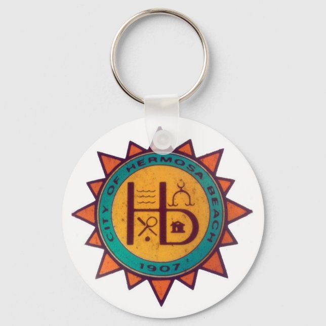 Hermosa Beach Seal Keychain (Front)