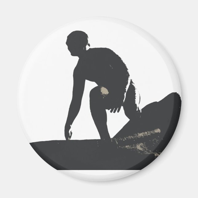 Hermosa Beach Surfer Magnet (Devant)