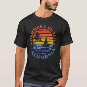 Hermosa California Beach Boat Boating Summer Vacat T-Shirt