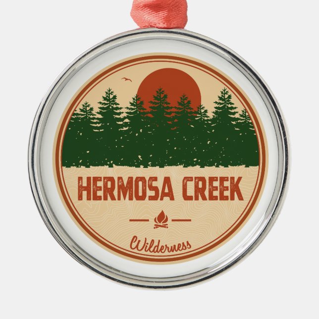 Hermosa Creek Wilderness Colorado Metal Ornament (Front)