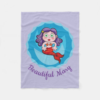 Hermosa sirena fleece blanket