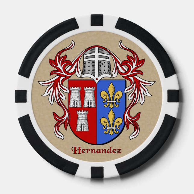Hernandez Heraldic Arms Poker Chips (Front)