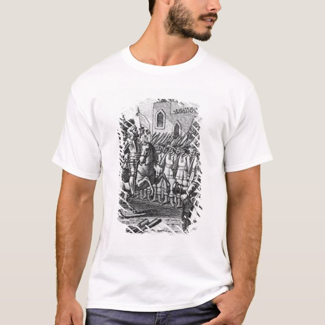 Hernando Cortes  Reviewing his Troops T-Shirt (Front)