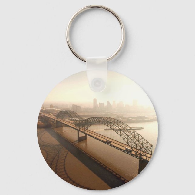 Hernando de Soto Bridge in Memphis Keychain (Front)