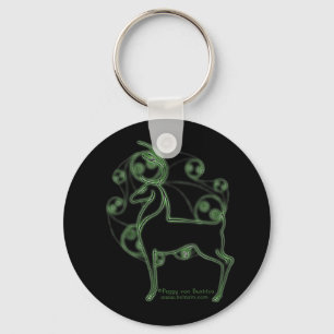 Herne Celtic Deer Keychain, Black Keychain