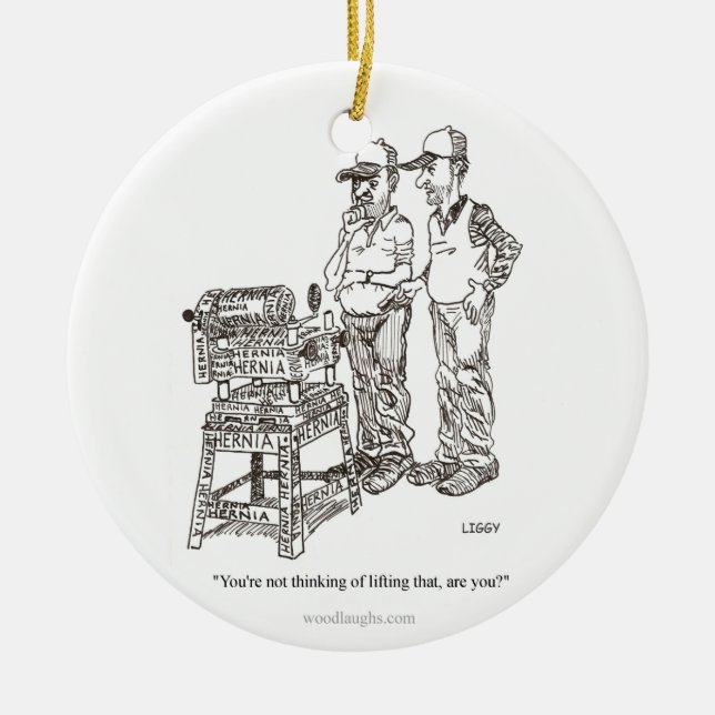 Hernia Cartoon Ornament (round, oval, square) (Front)