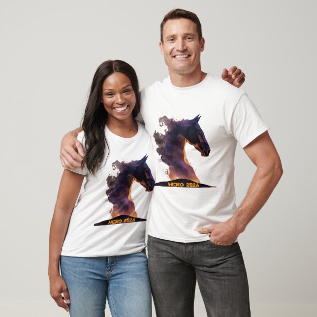 HERO 2026 Cosmic Geometric Horse Graphic Tee (Unisex)