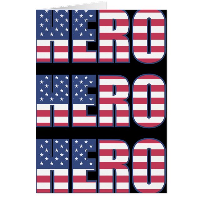 Hero américain Drapeau Étoiles rayures rouge blanc (Devant)