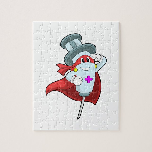 Hero as Nurse with Syringe Jigsaw Puzzle (Vertical)