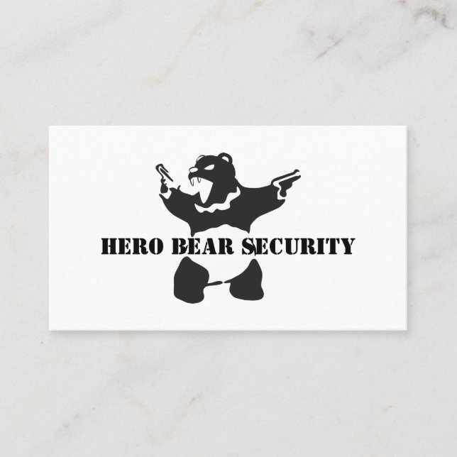 Hero Bear Security Business Card (Front)