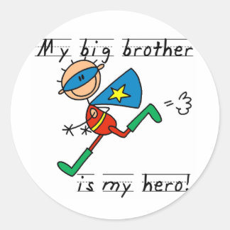Hero Big Brother Tshirts and Gifts Classic Round Sticker