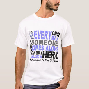 HERO COMES ALONG 1 Husband PROSTATE CANCER T-Shirt
