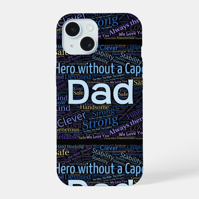 Hero Dad Custom iPhone 15 Case (Back)