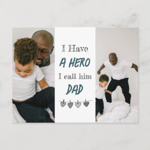 Hero Dad Custom Photos Father's Day Card