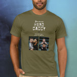 Hero Daddy Father`s Day 2 Photo Collage T-Shirt<br><div class="desc">You are my Hero Daddy Father`s Day 2 Photo Collage T-shirt. Personalized t-shirt for a dad. Add 2 photos and your names. You can change daddy to dad,  pap,  papa, ... . Perfect gift for a father on a Father`s Day,  birthday or Christmas and it`s a sweet keepsake.</div>