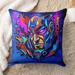 Hero Graffiti Burst Throw Pillow