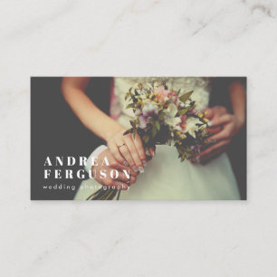 Hero Image Photographer Left Align Overlay Business Card