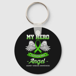 Hero Is Now My Angel Kidney Disease Transplant Gif Keychain