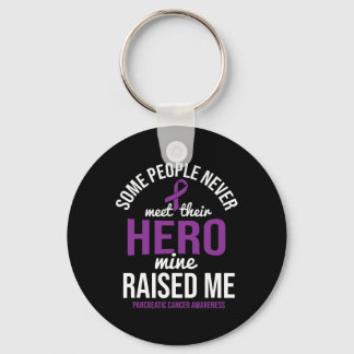 Hero Raised Me Pancreatic Cancer Awareness Pancrea Keychain