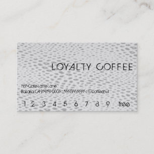 Hero Snakeskin Loyalty Coffee Punchcard Card
