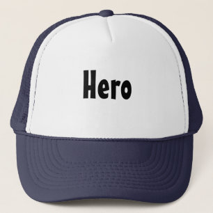 Hero Text Name with White and Navy Colour Trucker Hat