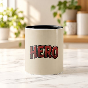 HERO Vintage Comic Lettering Mug