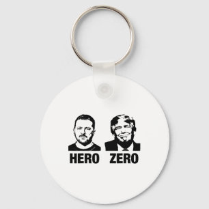 Hero Zelensky Zero Trump Stand With Ukraine Suppor Keychain