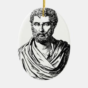 Herodotus bust Greek historian Ceramic Ornament